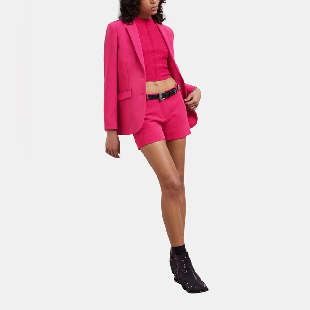 THE KOOPLES Shorts Slit Zoom Bright Pink Size 36 EU Size 26 US Women $185 NWT - Picture 14 of 15